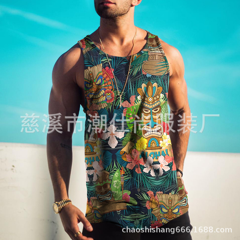 Camiseta sin mangas hombre fitness running verano estilo europeo Venom