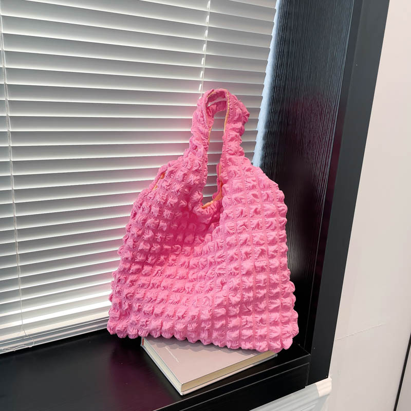 Nuevo ins mujer caramelo bolso de nube de color extranjero bolso de soplado 2024 nuevo canvas simple bolso de hombro