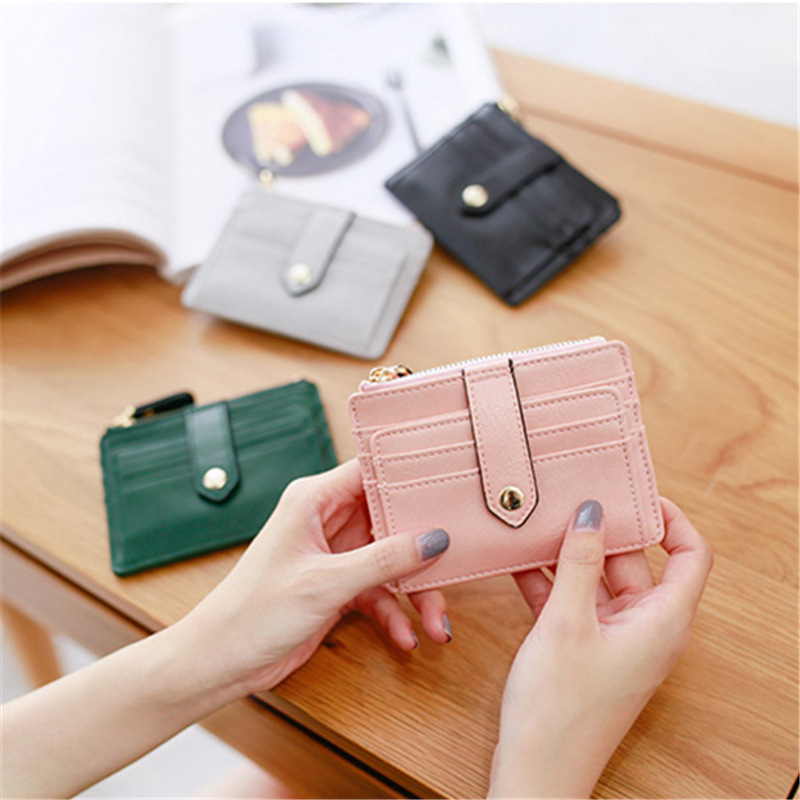 Bolsa de tarjetas de muñeca de flores de pera de mujer coreana ultra delgada multi-tarjeta simple mini-certificación pequeña bolsa