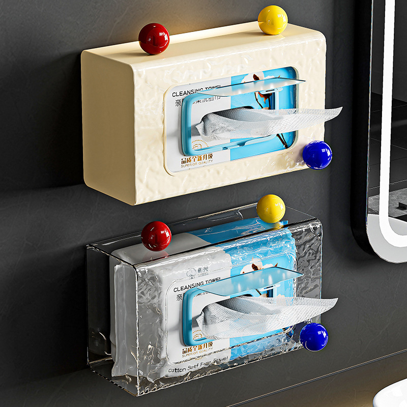 Water Ripple Wipe Storage Box Light Luxury Non-Punch Wall Hanging Multifunctional Kitchen and Bathroom Paper Exavation Rack Water Ripple Wipe Storage Box Light Luxury Non-Punch Wall Hanging Multifunctional Kitchen and Bathroom Paper Exavation Rack