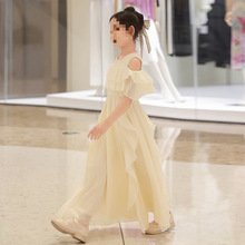 小女孩连衣裙2025夏季新款女童时尚雪纺碎花长裙儿童夏天长款裙子