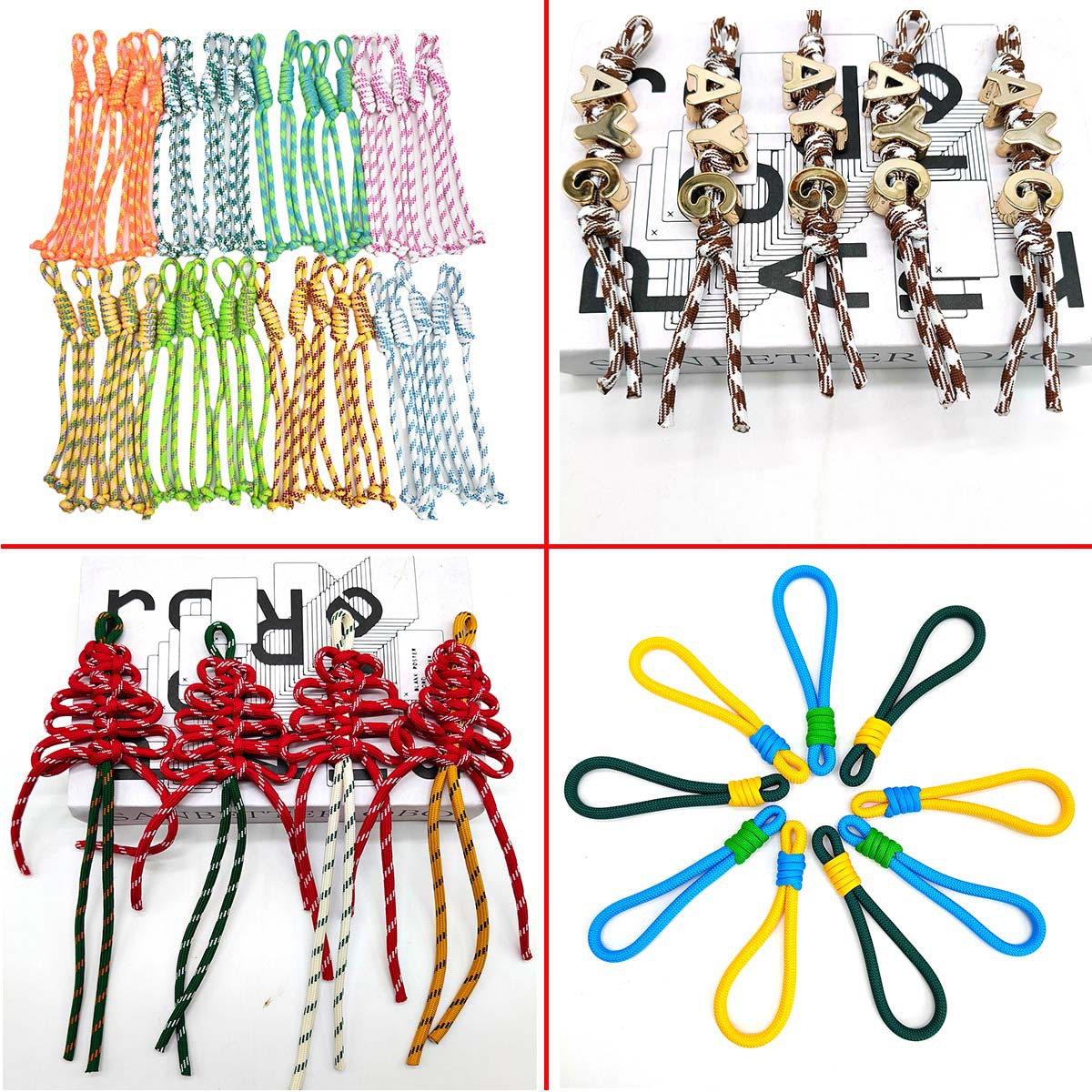 48 colores spot 3mm poliéster zebra patrón de cifrado paquete de cordón de zapatos redondo cuerda de rosca de bolso de teléfono móvil