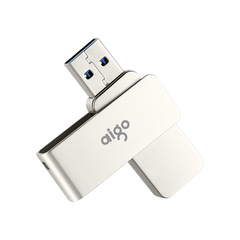 愛国者高速USB3.2伝送u 330全金属回転uディスクコンピュータ優盤車載uディスク銀色