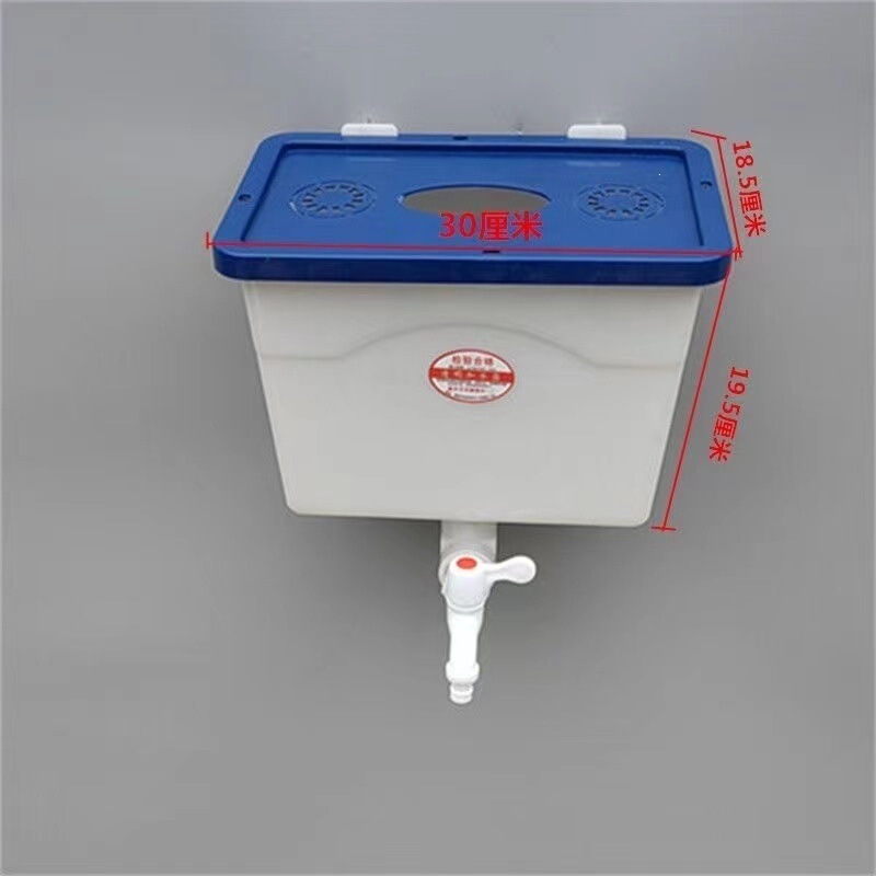 Barber shop shampoo bucket, wall-mounted, old-fashioned washbasin, iron and copper faucet, water bucket, suitable for dormitories, bathrooms, and kitchens