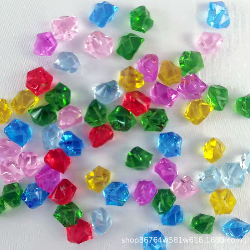 Fake Ice Cubes, Acrylic Artificial Ice Cubes, Colorfulful Ice Particles, Crystal Stones, Large and Small Broken Plastic Stones, DIY Shooting Props