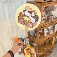 Милый веер из рисовой бумаги hellokitty, легко самокритичный, медведь, красивый ручной вентилятор, подарок