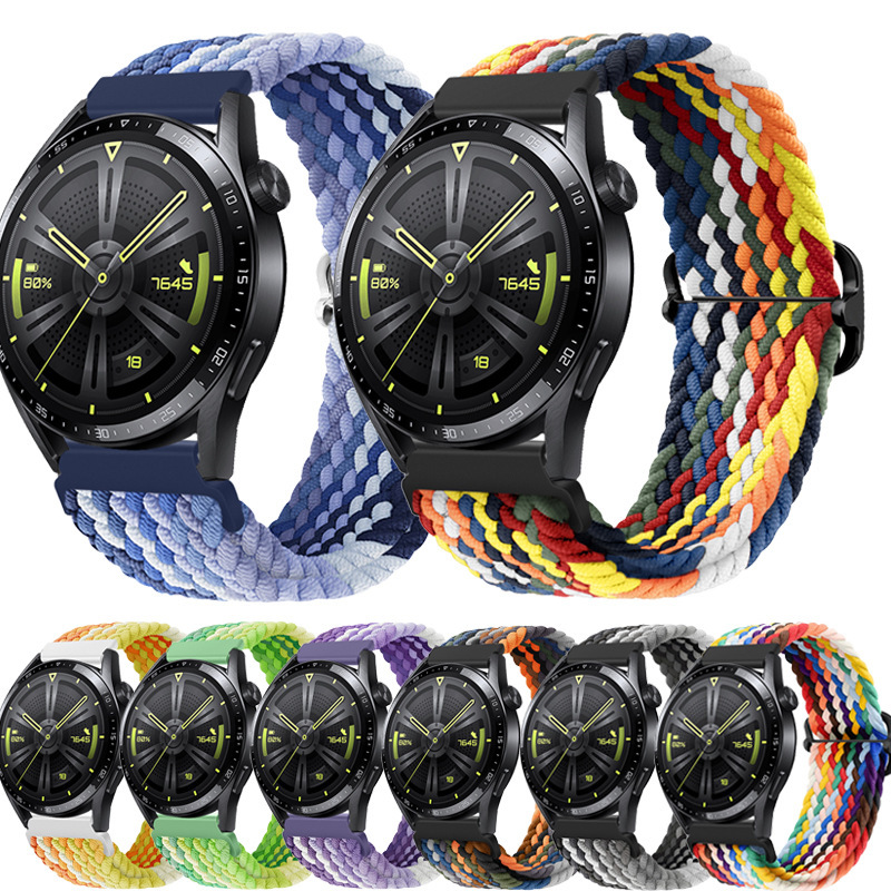 Suitable for Samsung Watch4 Strap Smart Strap Gt2 Pro Strap Huawei Gt3 Xiaomi Huami Woven Strap