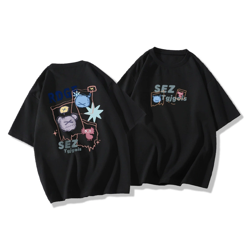 Футболка oversize из хлопка с короткими рукавами, унисекс, летняя футболка, свободный покрой S–3XL