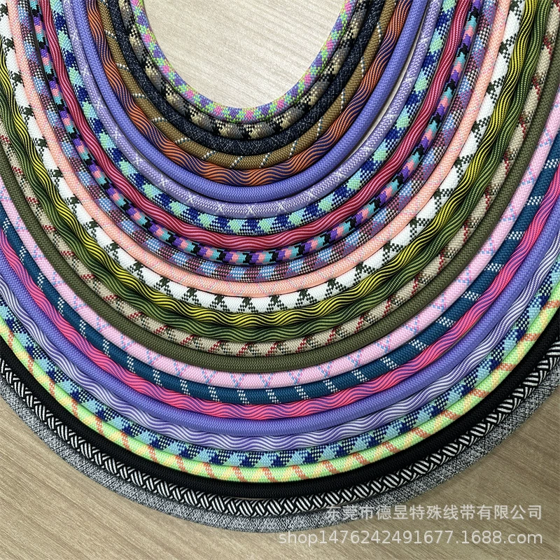 Wavy bag strap, camera, mobile phone, (Physicals), polyester, 6/8/10mm