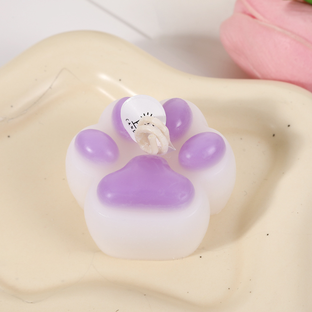 Bougie parfumée en forme de patte de chat décoration créative_voghion.com