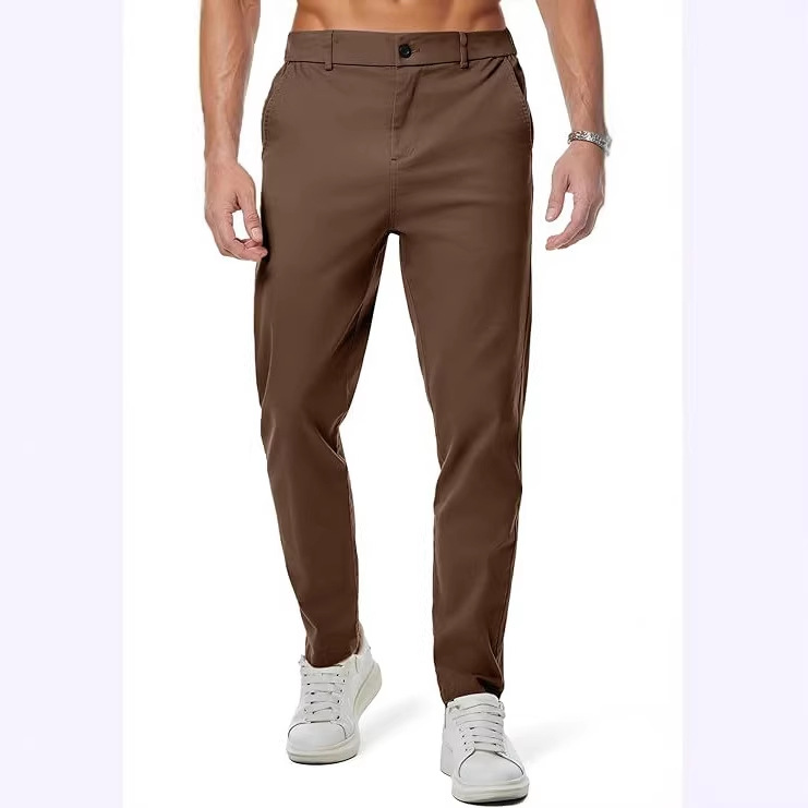 Aliexpress Hot-Selling Anti-Wrinkle Golf Men's Trousers, Elastic Solid Color Work Casual Business Formal Pants