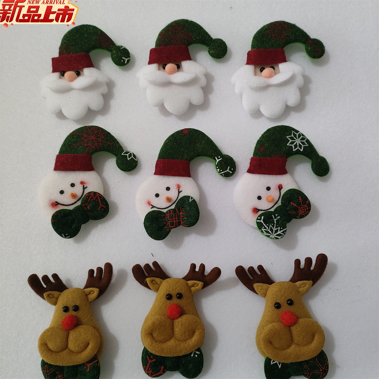 Nuevos dibujos animados de Navidad renos muñeco de nieve Papá Noel accesorios de árbol de Navidad esponja de ciervo arnés accesorios de tocado