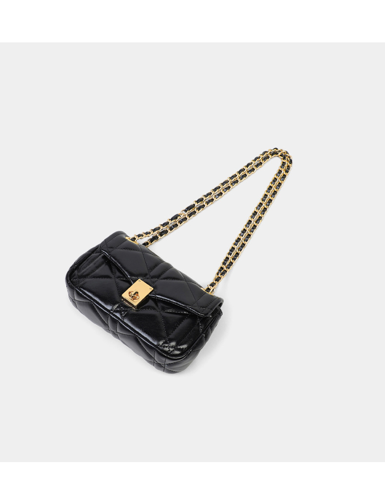 Túi đeo chéo nữ dây xích thời trang nhỏ gọn — đen, Lời bài hát: Black (Public Version) chi tiết 15