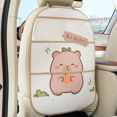 Anti-Kick Pad, Rear Seat Back: Chair back anti-kick pad - long-grass-dolphin-large-anti-kick-pad