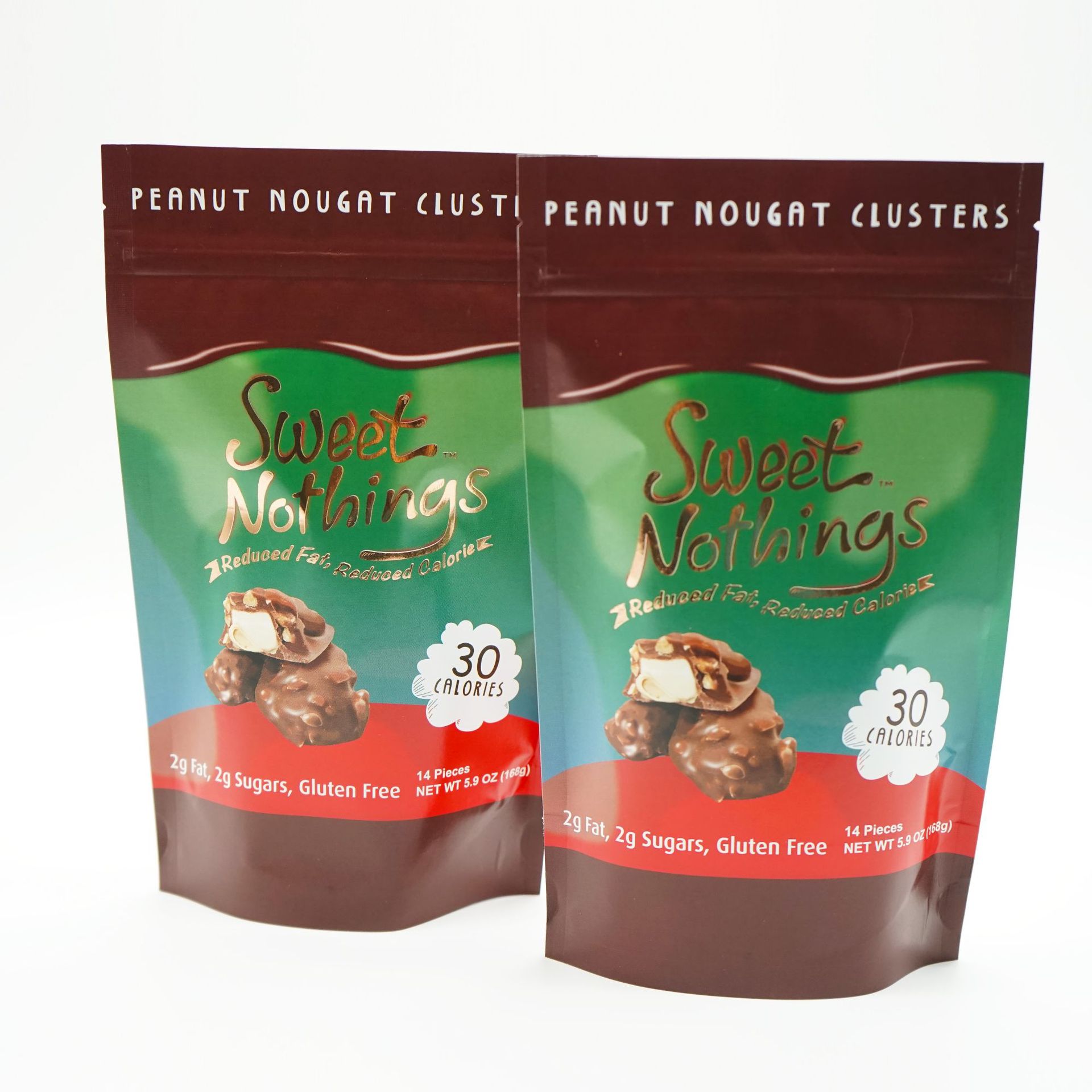 小批量纸塑复合材料巧克力包装自立拉链袋免版费印刷