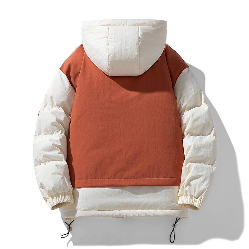 Herrenbekleidung Paar Stil Kapuze zweiteiliger Baumwollmantel Winter Männer und Frauen Windjacke Baumwollmantel lässig Brotmantel Männer_voghion.com