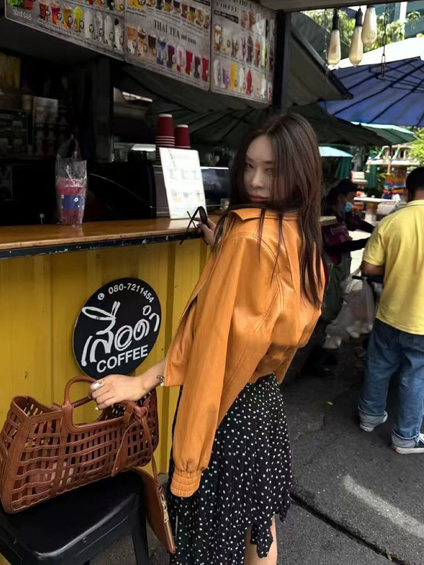复古机车皮衣外套女欧洲站2025年秋季新款减龄百搭显瘦夹克上衣潮|undefined