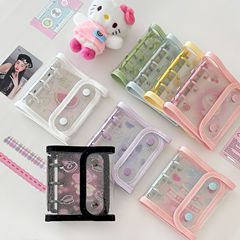 韓國糖果色3孔加寬活頁咕卡本愛豆小卡本包邊雙扣活頁追星相冊本