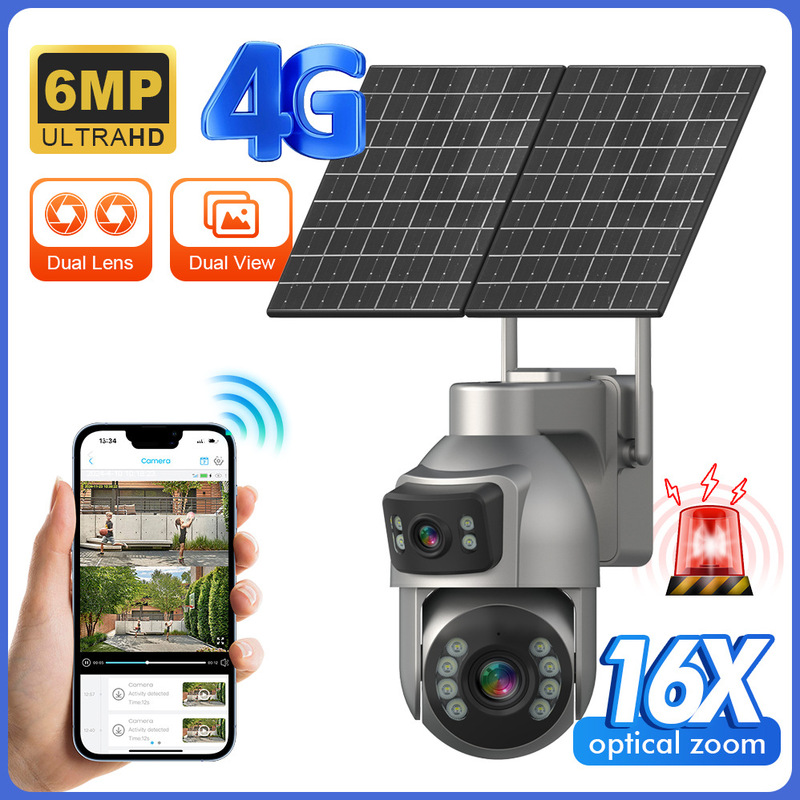 Aov Low-Power Optical Zoom Solar-Powered Security Surveillance Camera with Mobile Remote High-Definition Cross-Border Special