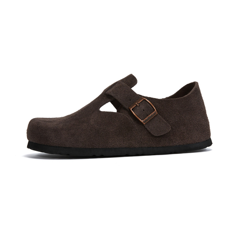 MacProm Autumn and Winter All-inclusive Birkan Shoes Top Layer Fur Cork Slippers Flat Non-slip Leather Warm Vintage MacProm Autumn and Winter All-inclusive Birkan Shoes Top Layer Fur Cork Slippers Flat Non-slip Leather Warm Vintage