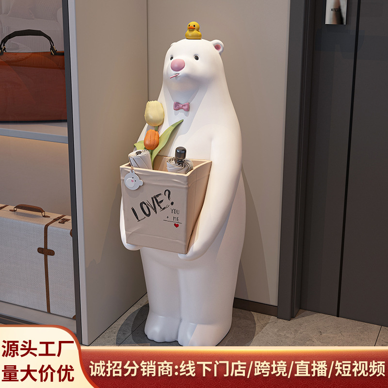 Violent Bear Ornament Living Room Sofa Storage Entrance Large Floor-Standing Soft Decoration Housewarming Gift
