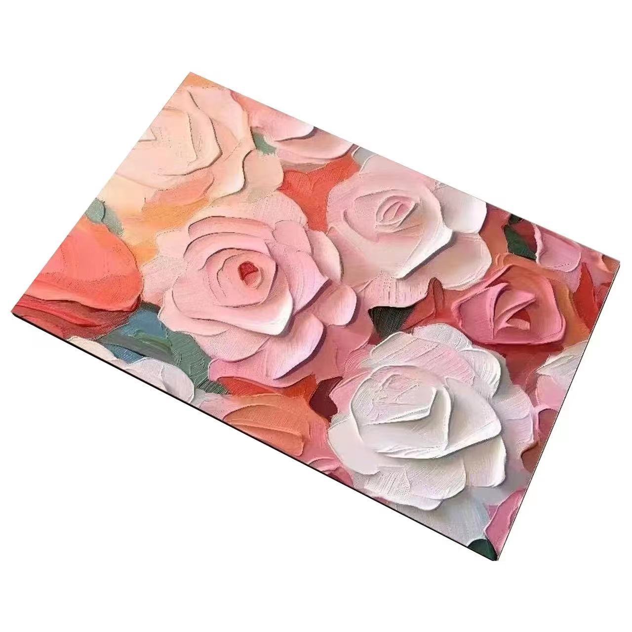 Alfombrilla antideslizante de barro de diatomeas con visión estereoscópica 3D, alfombrilla absorbente de secado rápido para baño, alfombrilla para puerta de baño, alfombrilla para puerta de entrada