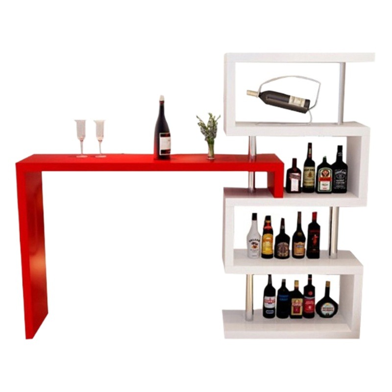 Home Bar Table Storage Rack Balcony Wall Narrow Table Living Room Simple Long Table Milk Tea Shop Bar High Table and Chairs