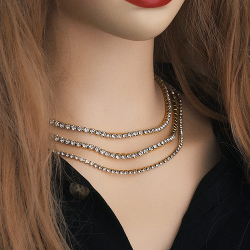 Stainless steel electroplating rhinestone claw chain clothing accessories dress color-preserving chain diy jewelry chain claw diamond jewelry chain