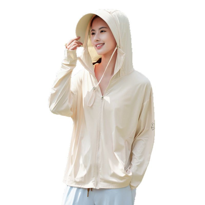 UPF100 Original Yarn Sun Protection Clothing Women's Hat Brim UV Protection Ice Silk Sun Protection Clothing Outdoor Skin Clothing for Men