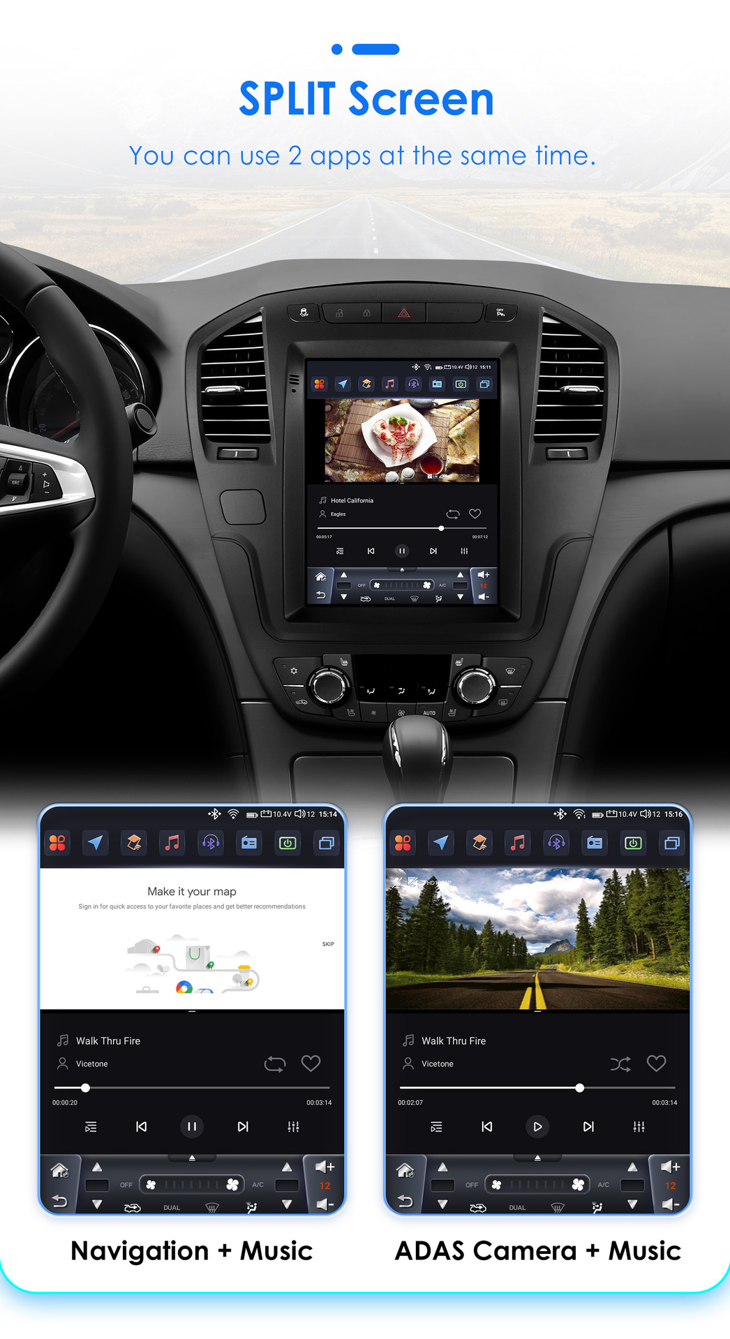 Suitable for 09-13 Regal Opel Sonic Sub-Opel Insignia Car Vertical Screen Android Navigator
