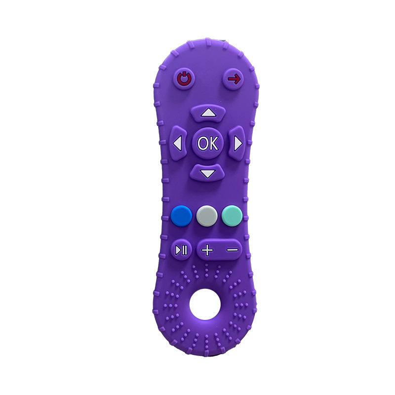 Transfronterizo bebé control remoto goma de dibujos animados masticación varilla de dentición infantil de grado alimenticio alivio del dolor de las encías varilla de molar