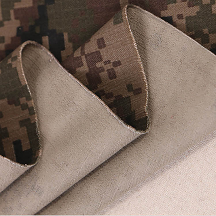 Nueva llegada tela de ropa impresa activa 100% algodón chaqueta tela de camuflaje