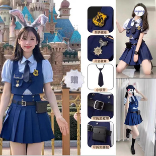 Rabbit Police Officer Costume Judy Cosplay Uniform Convention Adult Judy Cosplay Long-Sleeve Rabbit Police Officer Suit Anime
