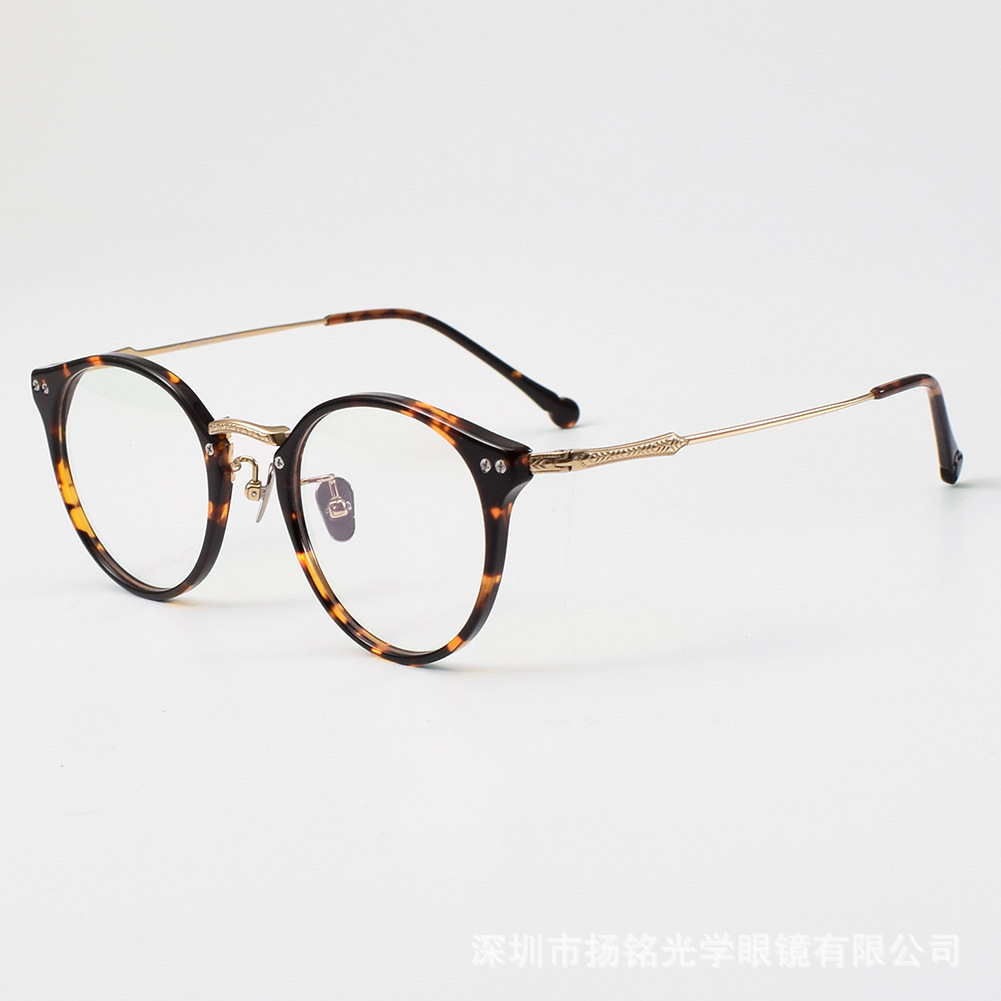 内藤熊八同モデルN-053楕円眼鏡フレーム透明板材高さ数超軽量大衆高品質眼鏡