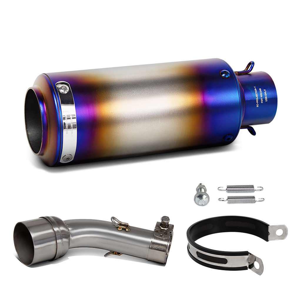 Suitable for Motorcycle Modified Exhaust Pipe R3 Stainless Steel Middle Section Sc Scorpion Barrel Tail Section 15-24 Years