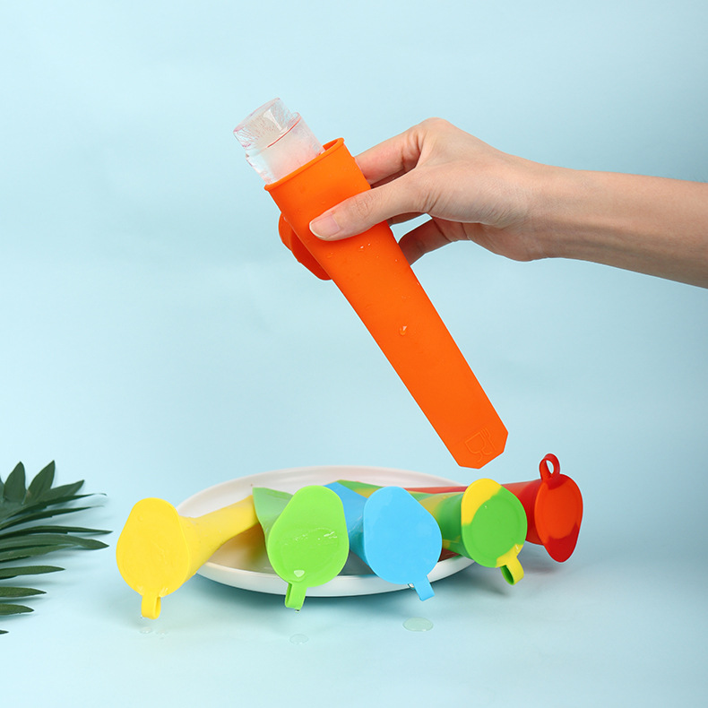 Трансграничная односвязная форма для фруктового мороженого DIY креативная домашняя изготовитель льда силиконовая эскимо шлифовальная сплошная цветная ледяная форма