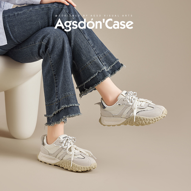 Augustion púrpura ballet alemán zapatos de entrenamiento femenino verano 2025 nuevos zapatos casuales Forrest Gump zapatos deportivos de dopamina