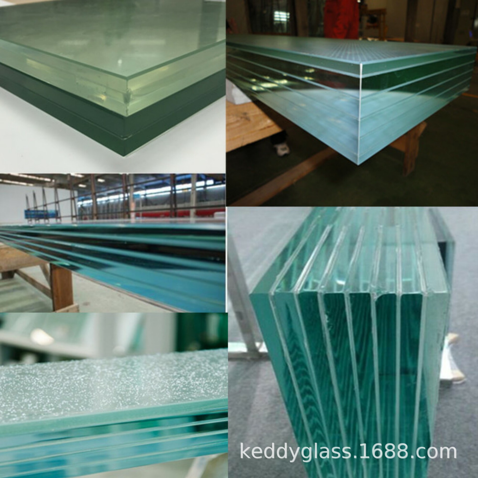 冰裂纹夹胶玻璃 钢化护栏地板夹胶玻璃