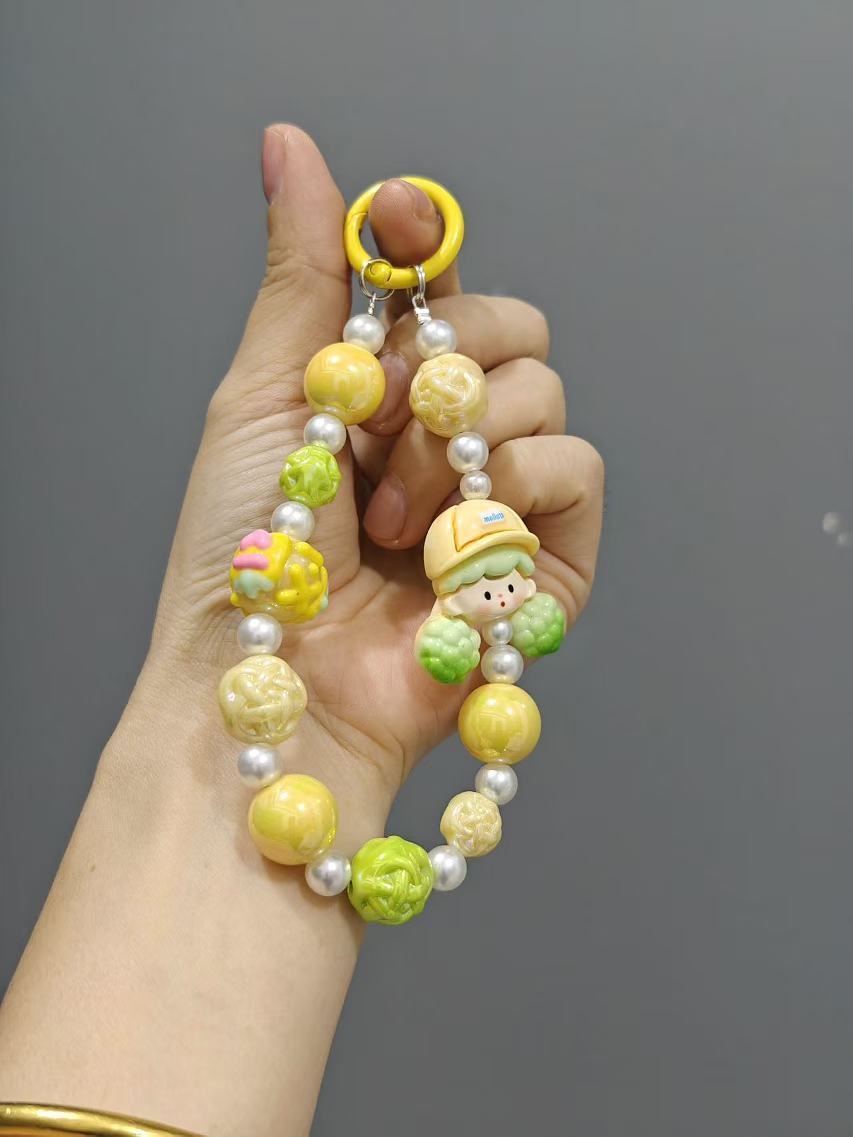 Cadena colgante hermana de palomitas de maíz-amarillo