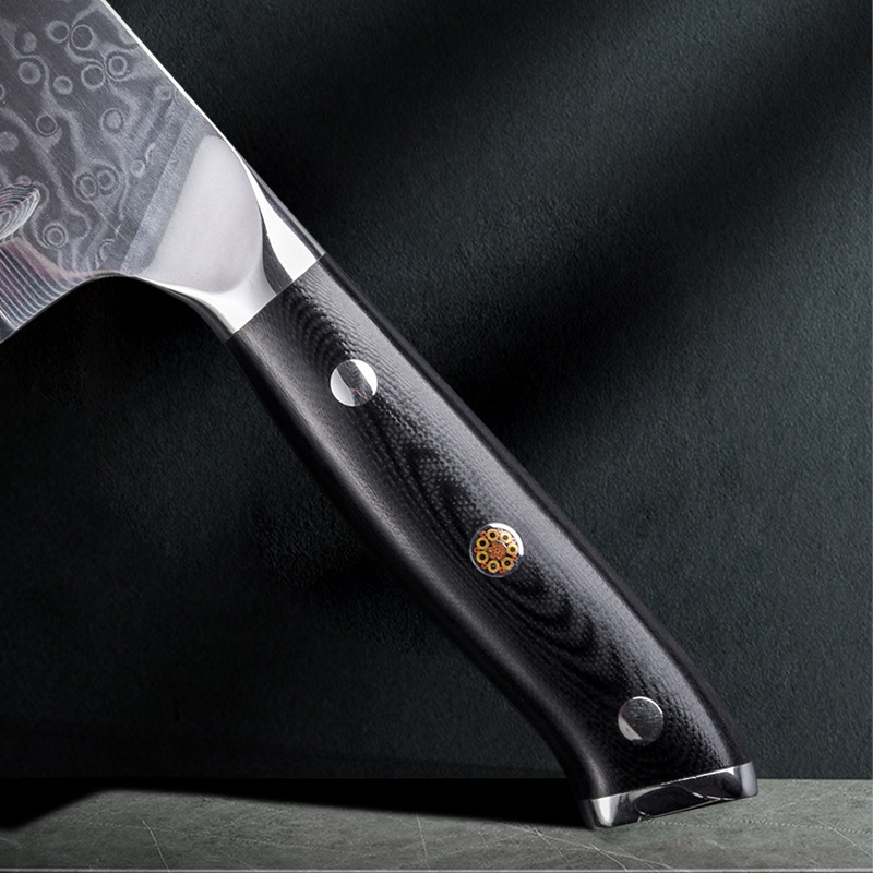 Damasco de acero de 7 pulgadas VG10 mango Sande cuchillo de cocina Chef cuchillo transfronterizo exclusivo para venta al por mayor