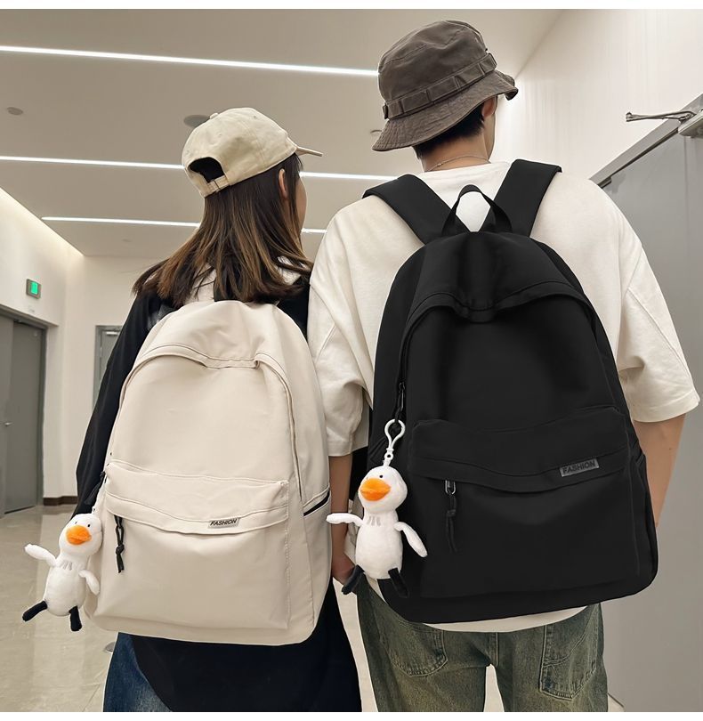 Men's Backpack Simple Large Capacity Travel Backpack Women's Casual Japanese Style Middle School High School College Student School Bag