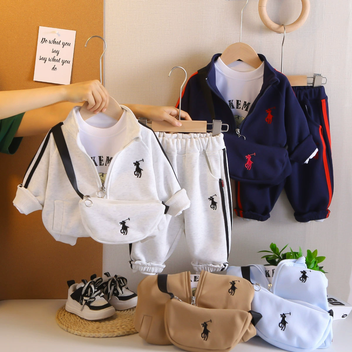 Chinese Boys Autumn Outfit Set