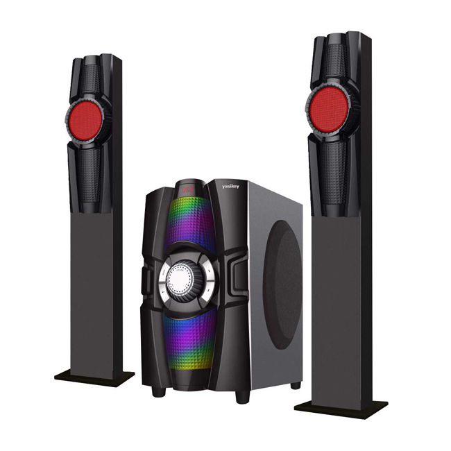 Wooden 2.1 multimedia subwoofer with card slot, Bluetooth speaker, USB active laptop speaker