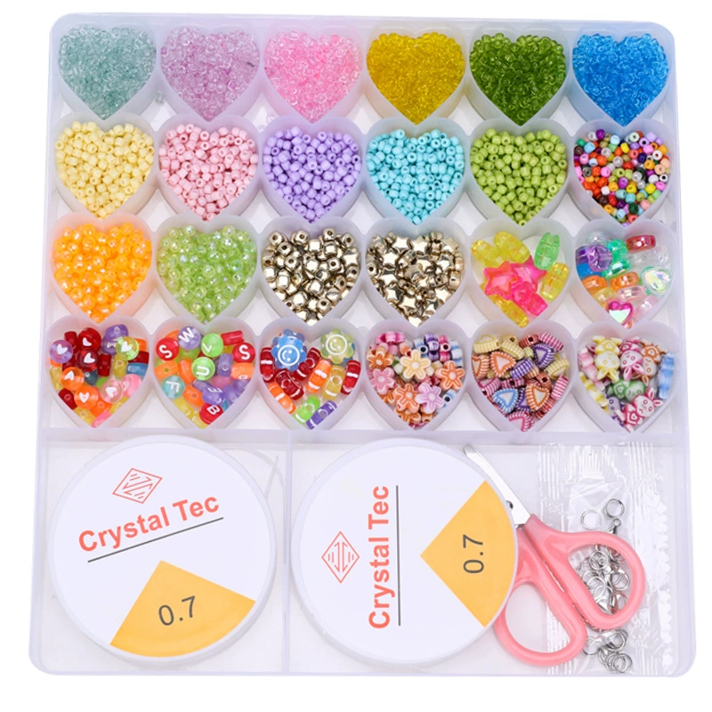 Glass children's set with beads handmade, beads, smart toy, bracelet, accessory, DIY, new collection