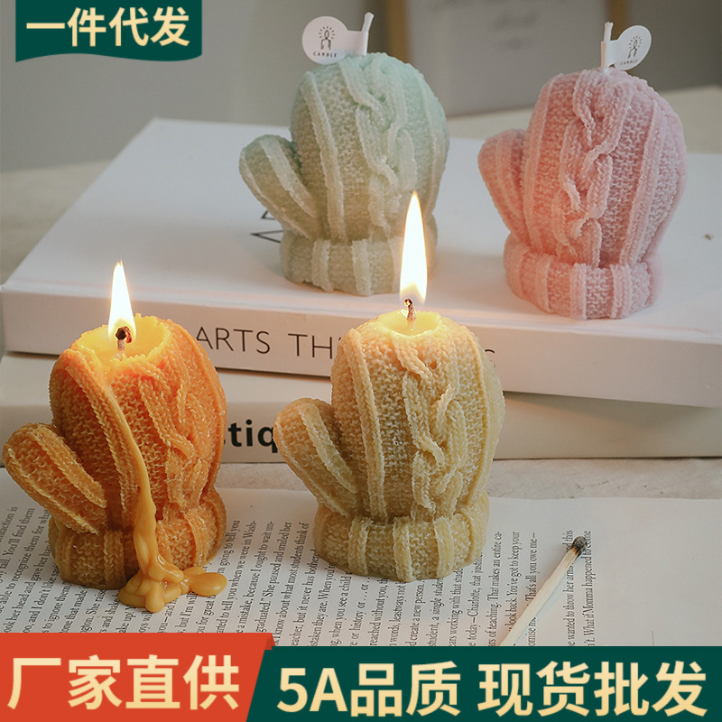 Velas de aromaterapia navideña, regalos de ambiente, recuerdos hechos a mano transfronterizos de Navidad, guantes de fragancia, cera