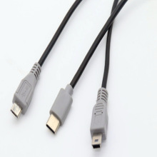 type-c转micro mini5p数据线 安卓T型口5P手机连接相机OTG对拷线