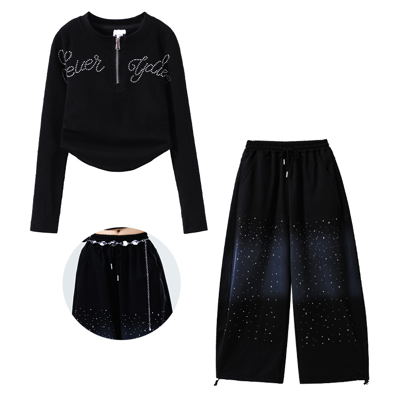 Trajes de jazz para chicas chicas de moda para chicas de moda para niños de baile callejero trajes de espectáculo de Año Nuevo para niños