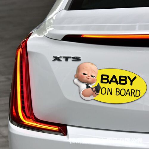 Cross-border BABY ON BOARD car sticker baby in the car safety warning sticker car rear reflective car sticker