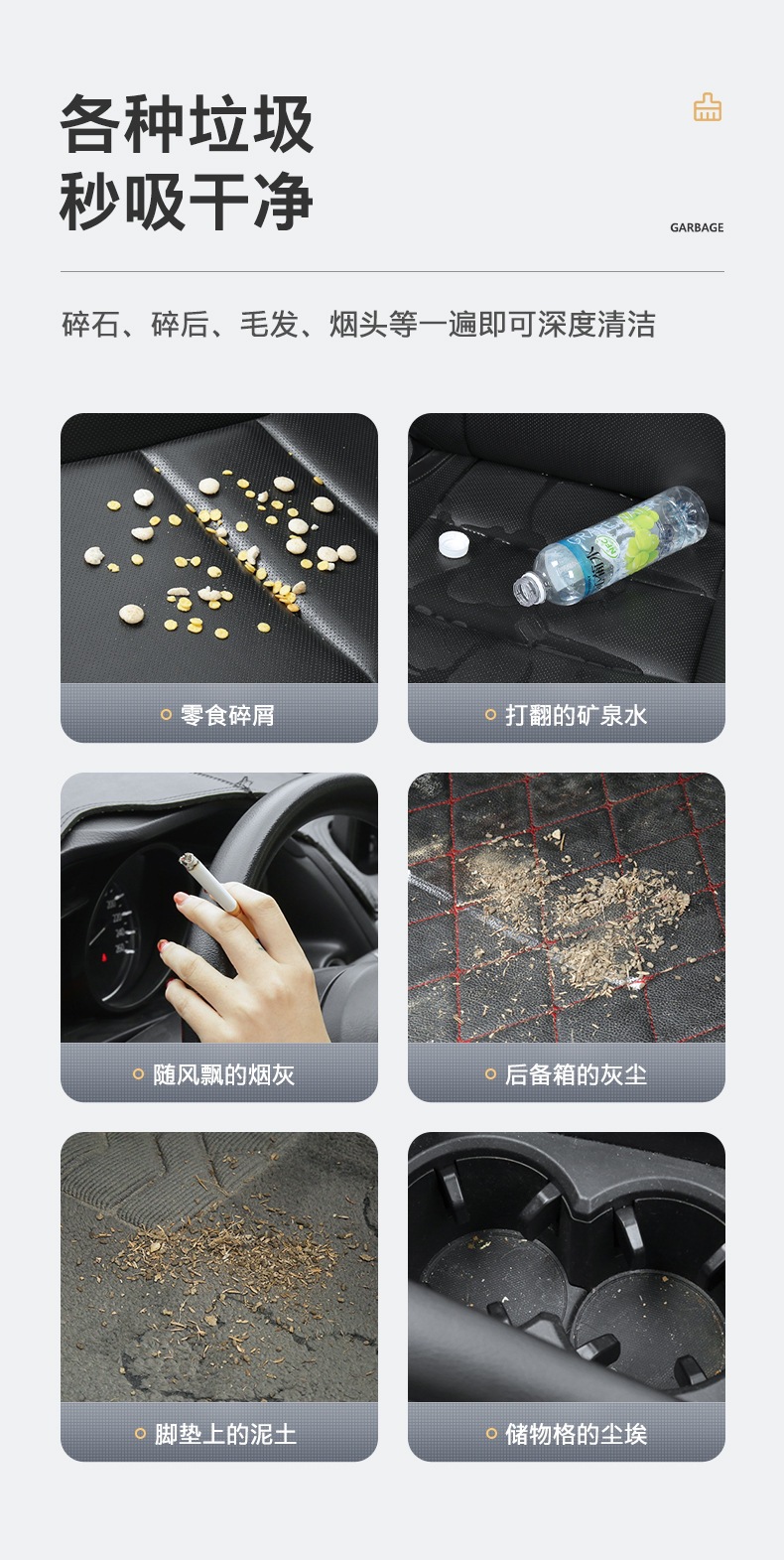 Car Vacuum Cleaner, Wireless Car Vacuum Cleaner, Household Handheld Vacuum Cleaner, Small High-Power Portable Mini Vacuum Cleaner