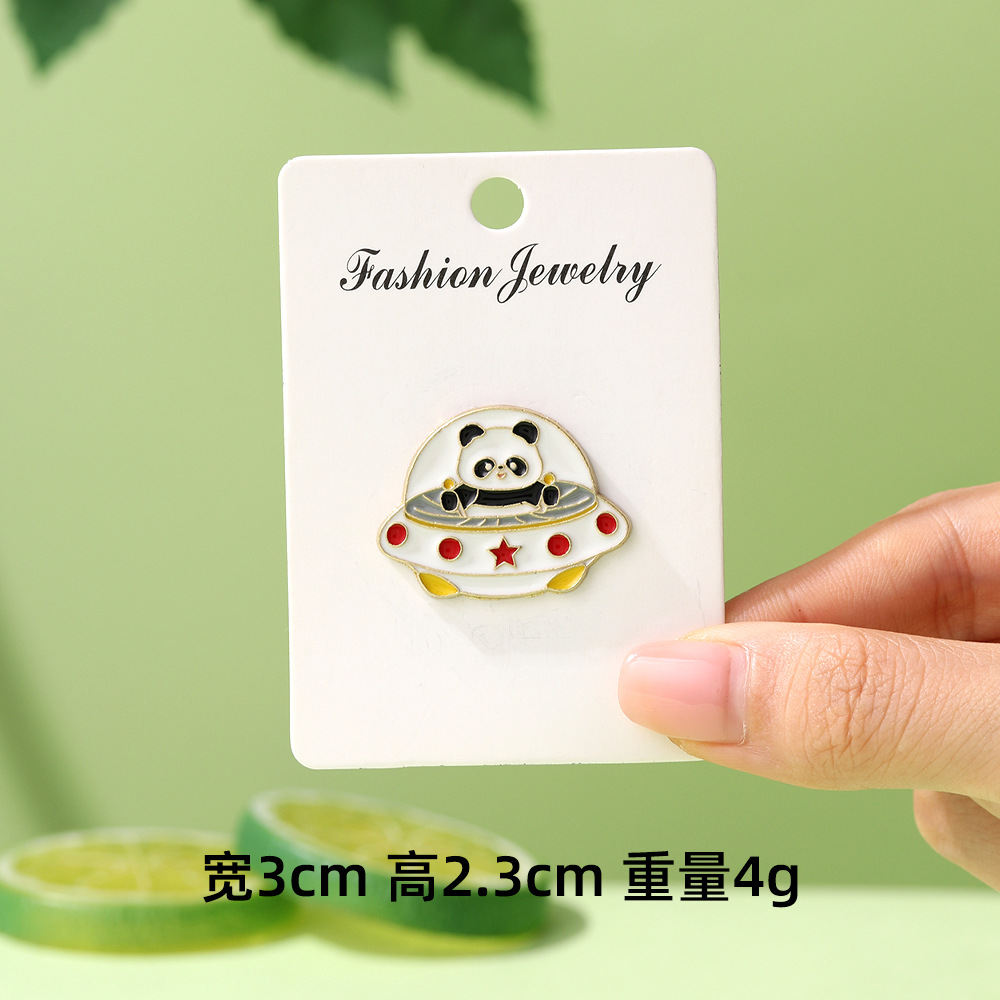 Dibujos animados lindo panda flor flor broche colección de la familia panda animal metal insignia accesorios de ropa para niños regalos